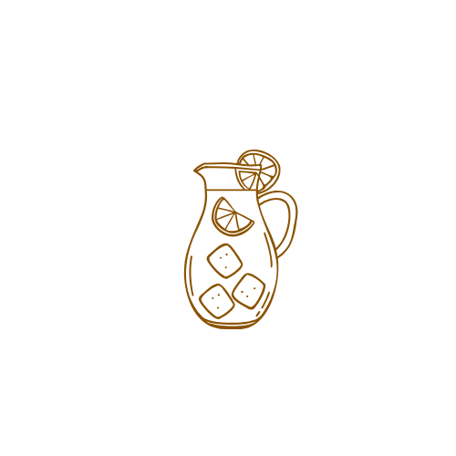 dzbanek z lemoniadą grafika brązowa